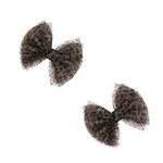 Baby Bling Bows 2-Pack Tulle Baby Fab Clips - Leopard
