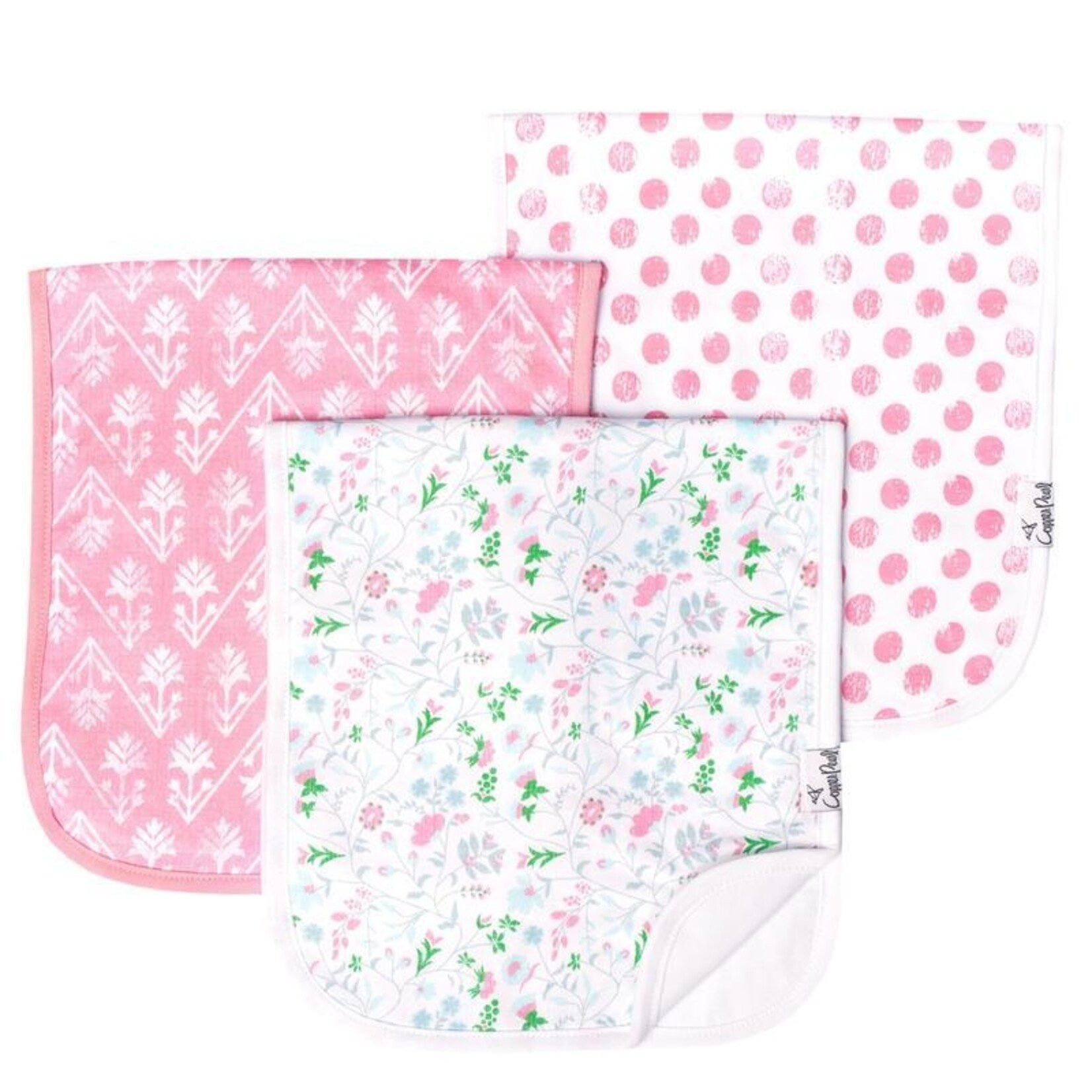 Copper Pearl Premium Burp Cloths - Claire