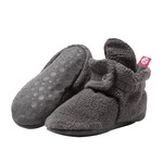 Zutano Cozie Fleece Gripper Bootie - Dark Gray
