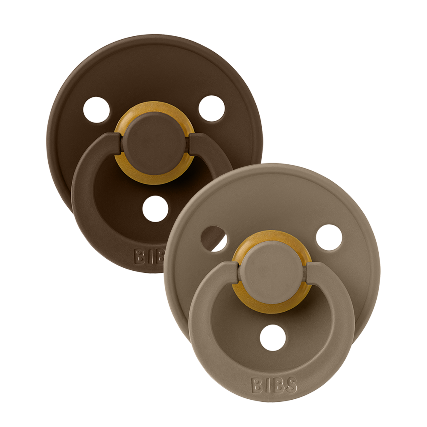 BIBS USA Pacifier 2 PK Mocha/Dark Oak Size 1