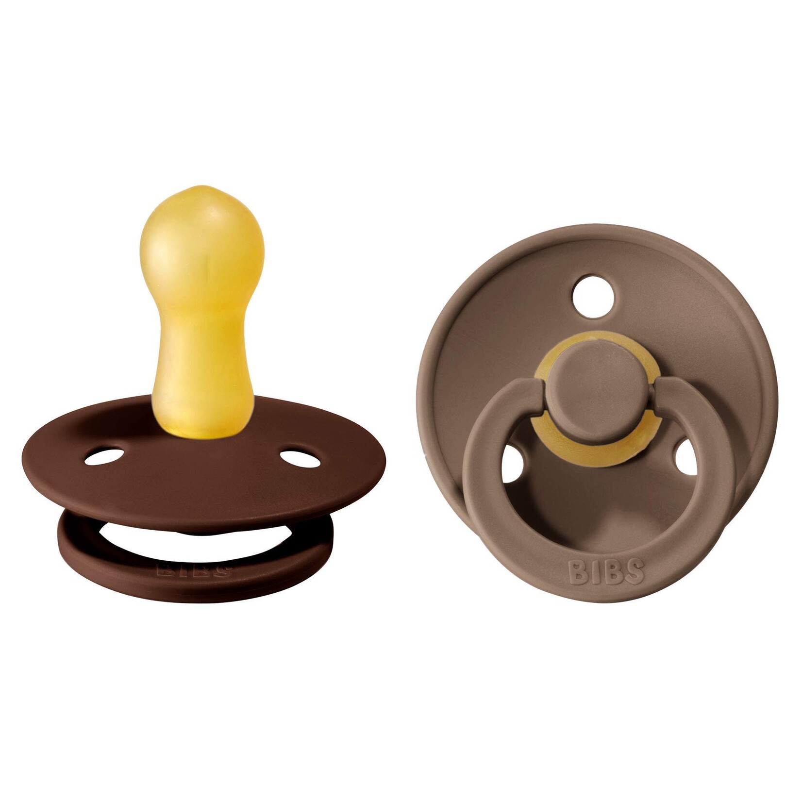 BIBS USA Pacifier 2 PK Mocha/Dark Oak Size 1