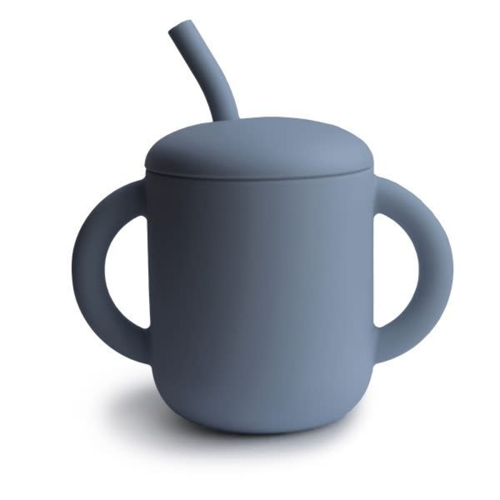 Mushie & Co Silicone Training Cup + Straw, Tradewinds
