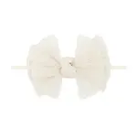 Baby Bling Bows Tulle Fab Skinny: Pleated Oatmeal