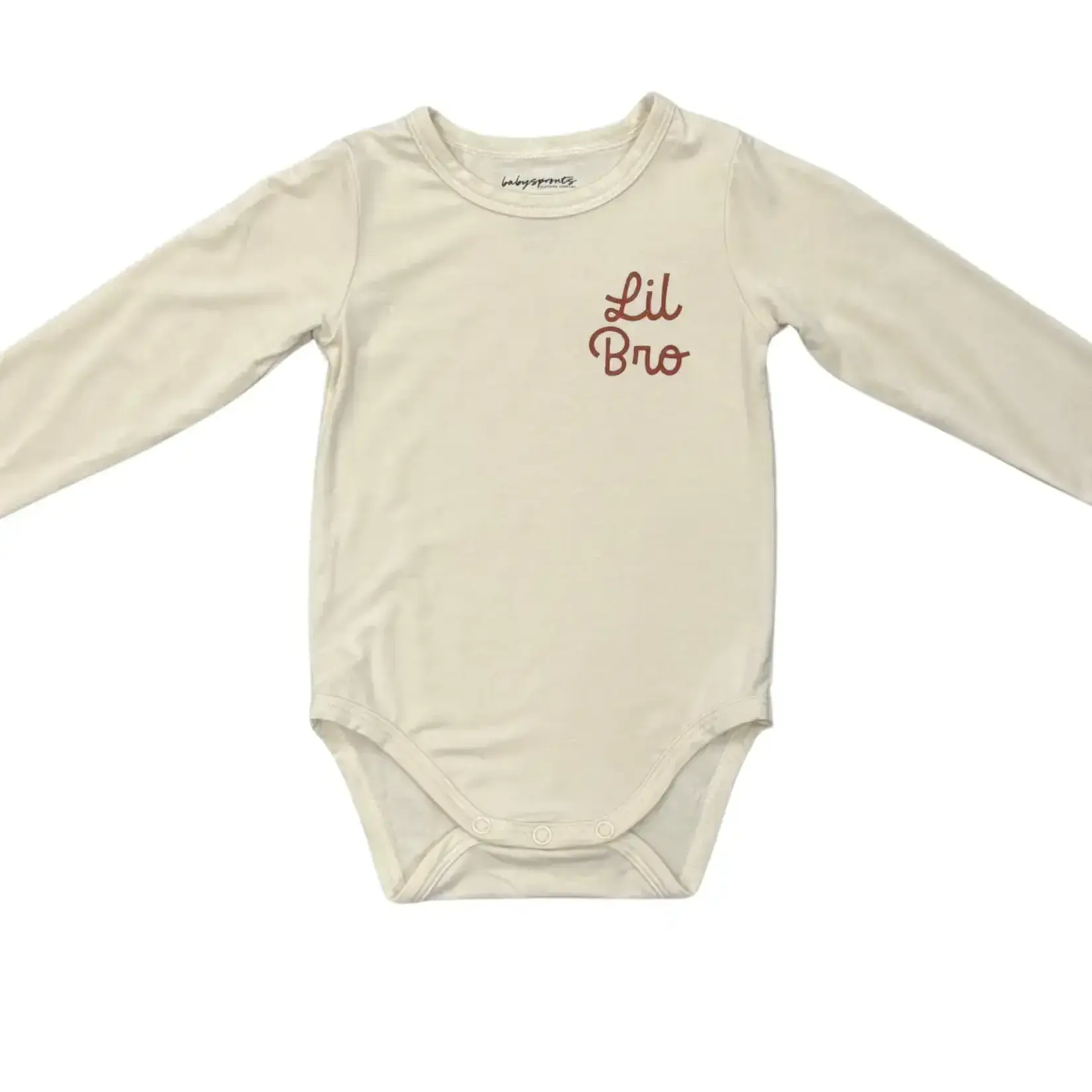 babysprouts clothing company Baby Bodysuit | Lil Bro in Cream