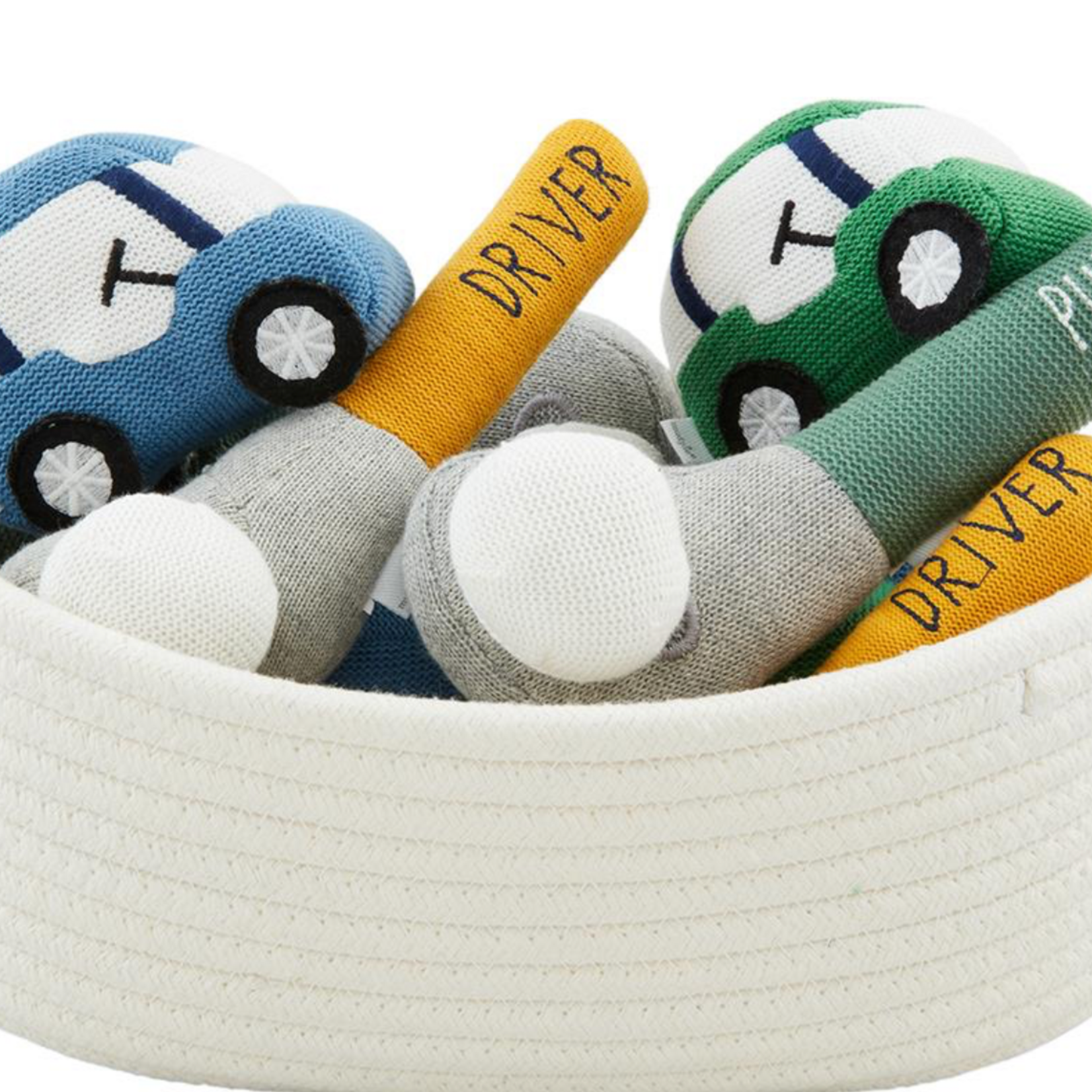 Mud Pie Knit Rattle | Golf Cart Green