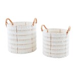Mud Pie White Rope Basket | Small