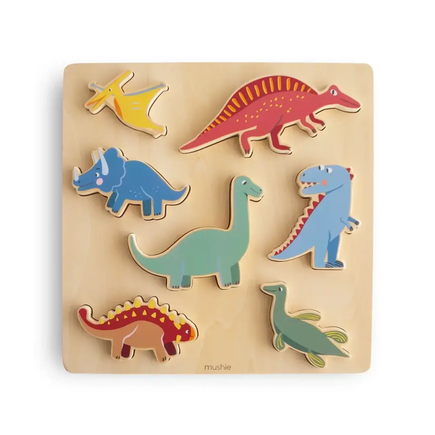 Mushie & Co Wooden Dino Puzzle