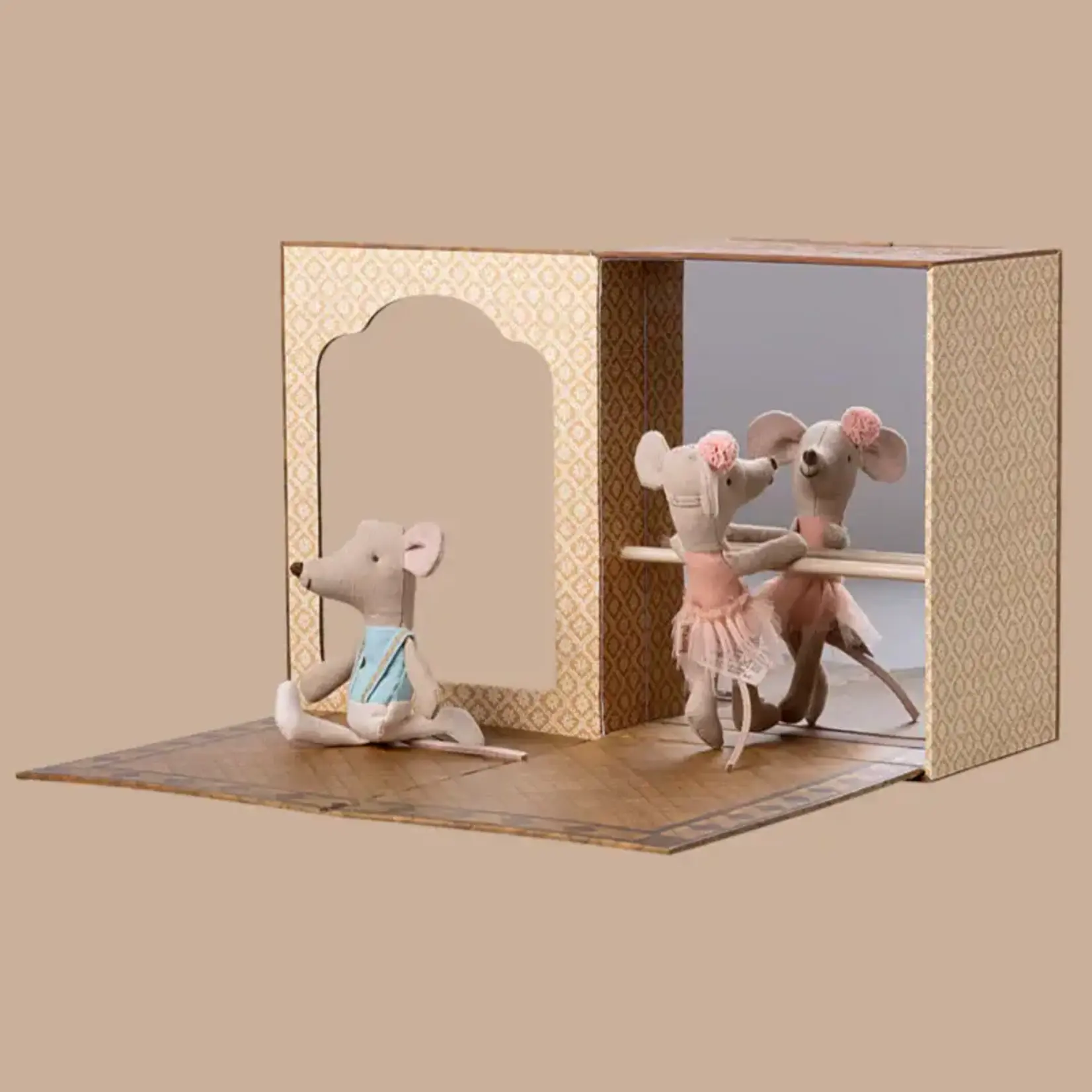 Maileg Ballet Mice in Dance Studio, Little Sister, Little Brother