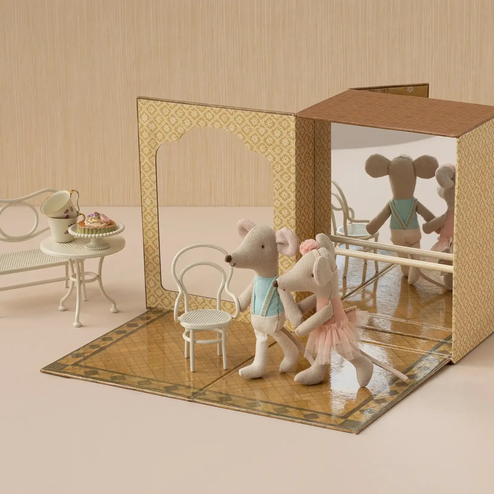 Maileg Ballet Mice in Dance Studio, Little Sister, Little Brother