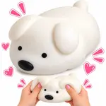 Kicks and Giggles 8 in White Puppy Dog Jumbo  | Squishy