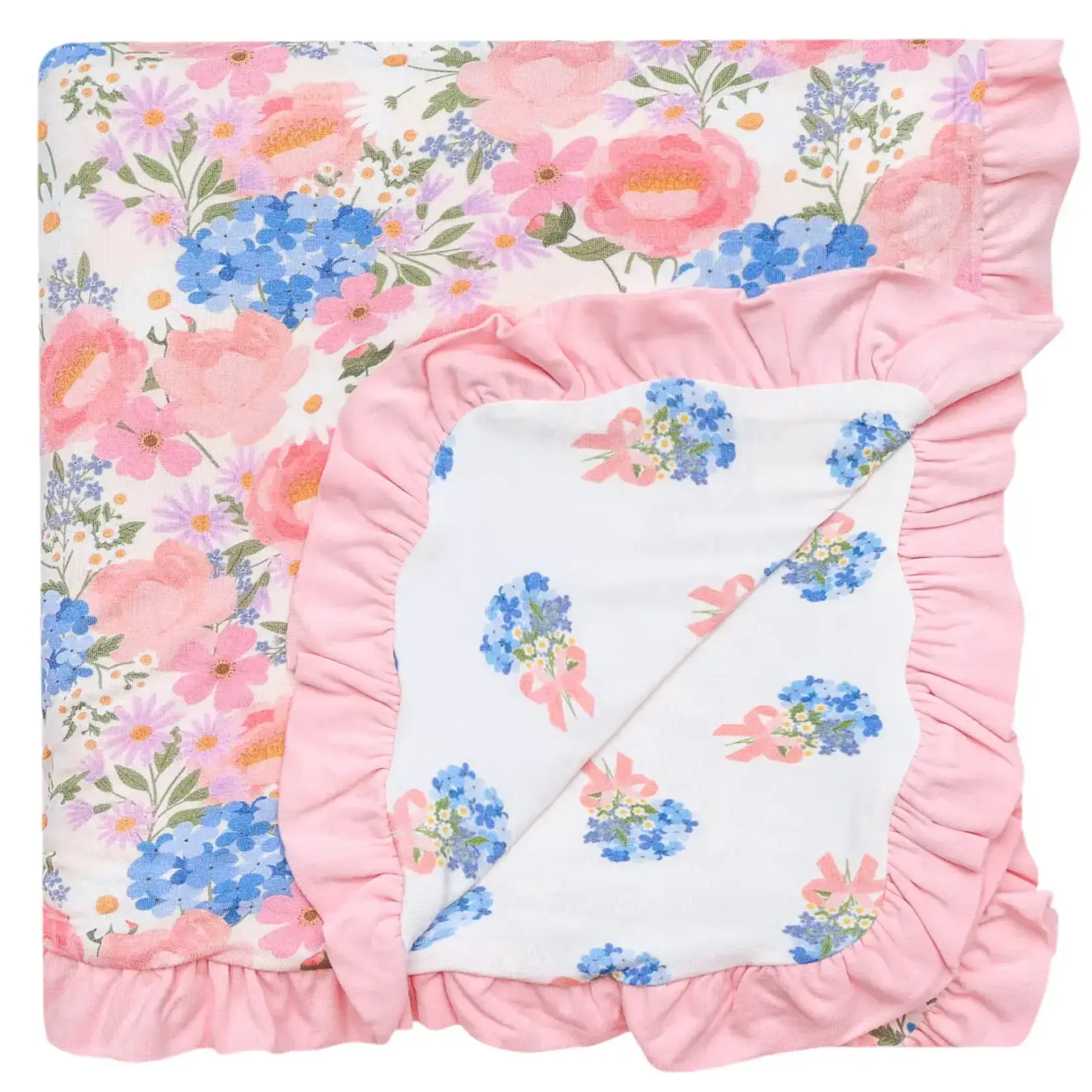Copper Pearl Bamboo Ruffled Three Layer Quilt - Penelope