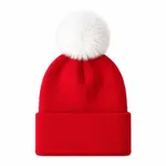 Baby's First Hat BFH | Christmas Fur Pom