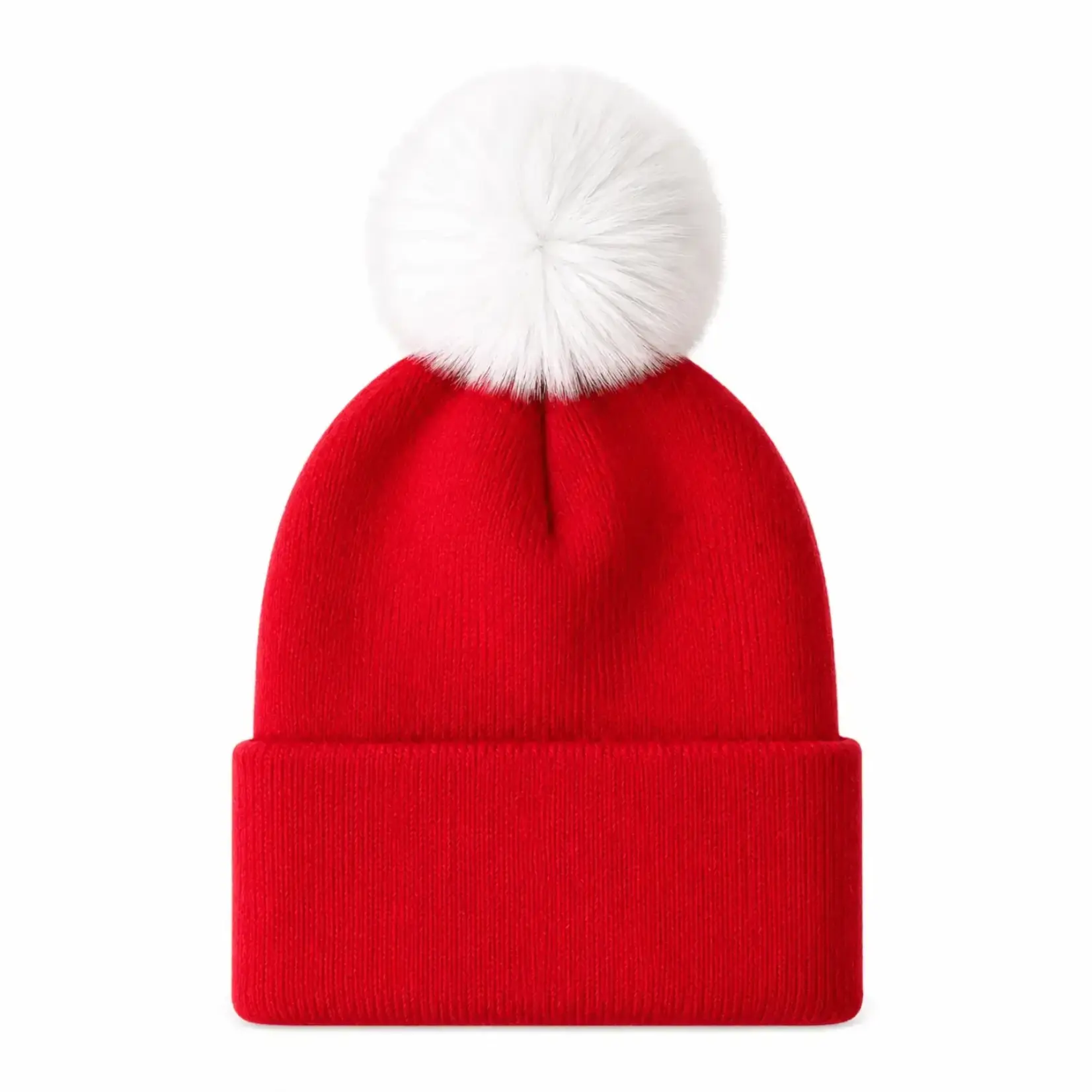Baby's First Hat BFH | Christmas Fur Pom