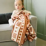 Mebie Baby Plush Blanket - Rust Alpine Throw 45x60