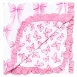 Copper Pearl Bamboo Ruffled Three Layer Quilt - Bow My Gosh