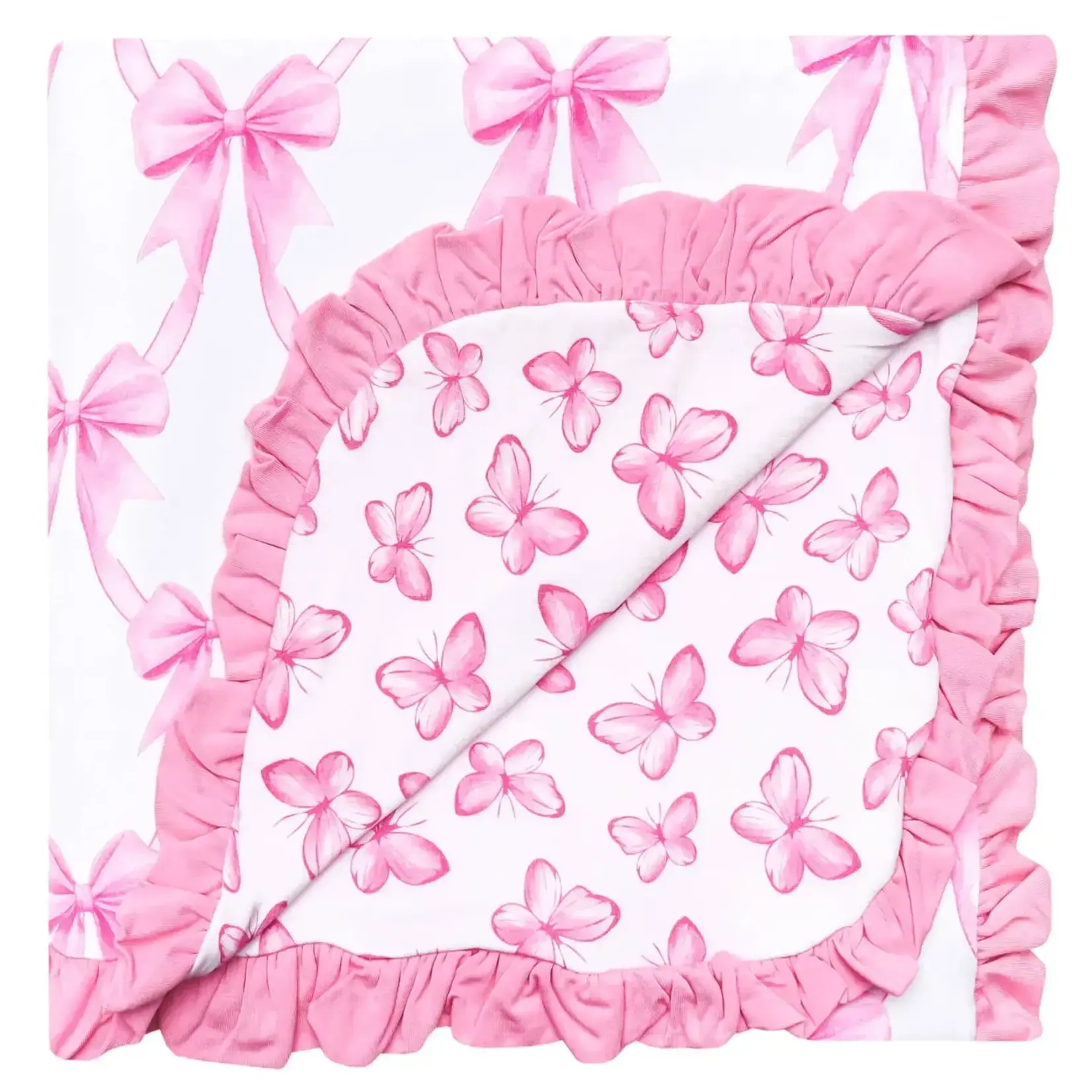 Copper Pearl Bamboo Ruffled Three Layer Quilt - Bow My Gosh