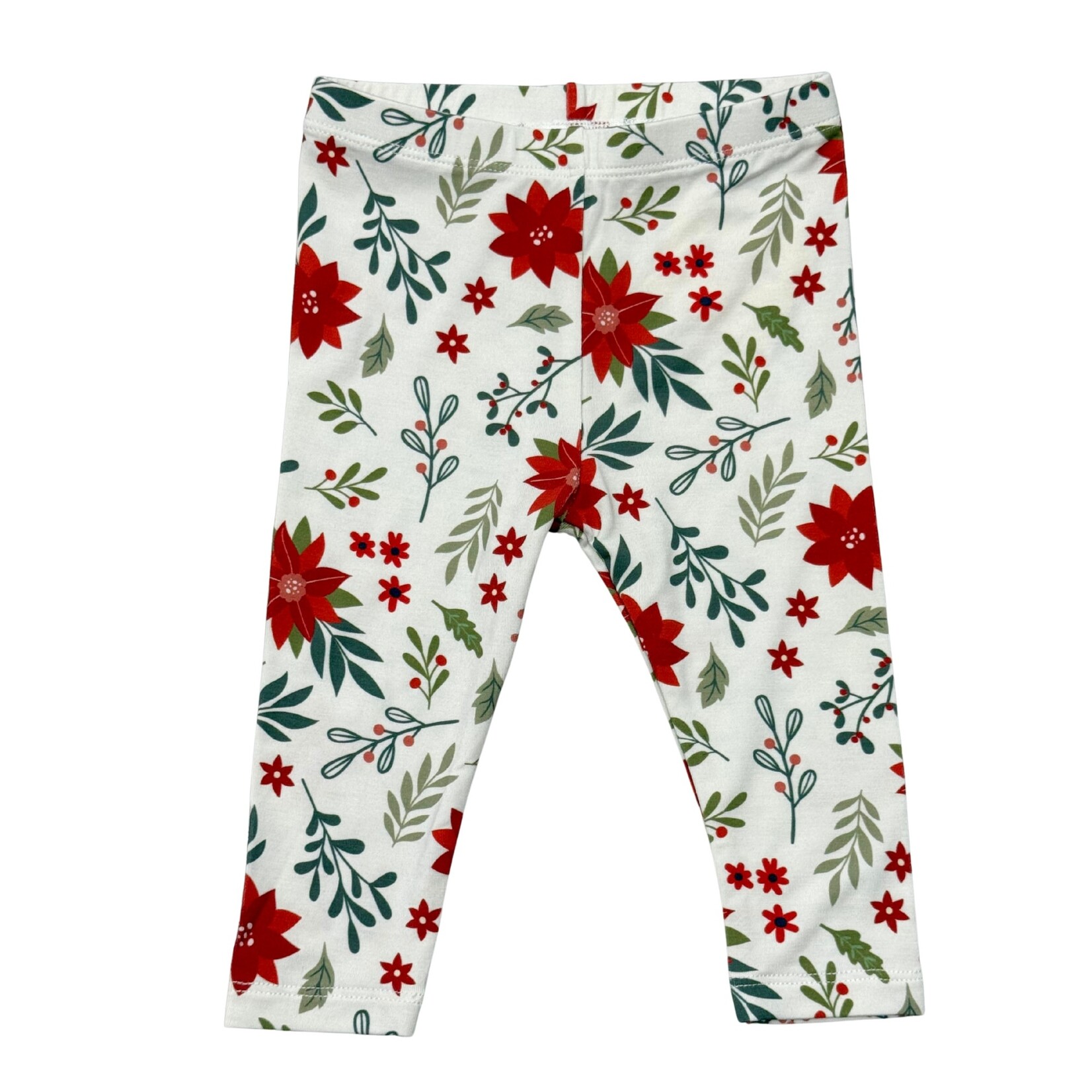 babysprouts clothing company Leggings Baby | Poinsettia