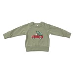 babysprouts clothing company Raglan Sweatshirt Baby | Christmas Truck