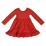babysprouts clothing company Ribbed Ballet Dress | Berry Red