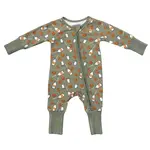 babysprouts clothing company Long Sleeve  Zip Romper | Cookies n Milk