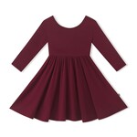 Kyte Baby Long Sleeve Twirl Dress | Burgundy