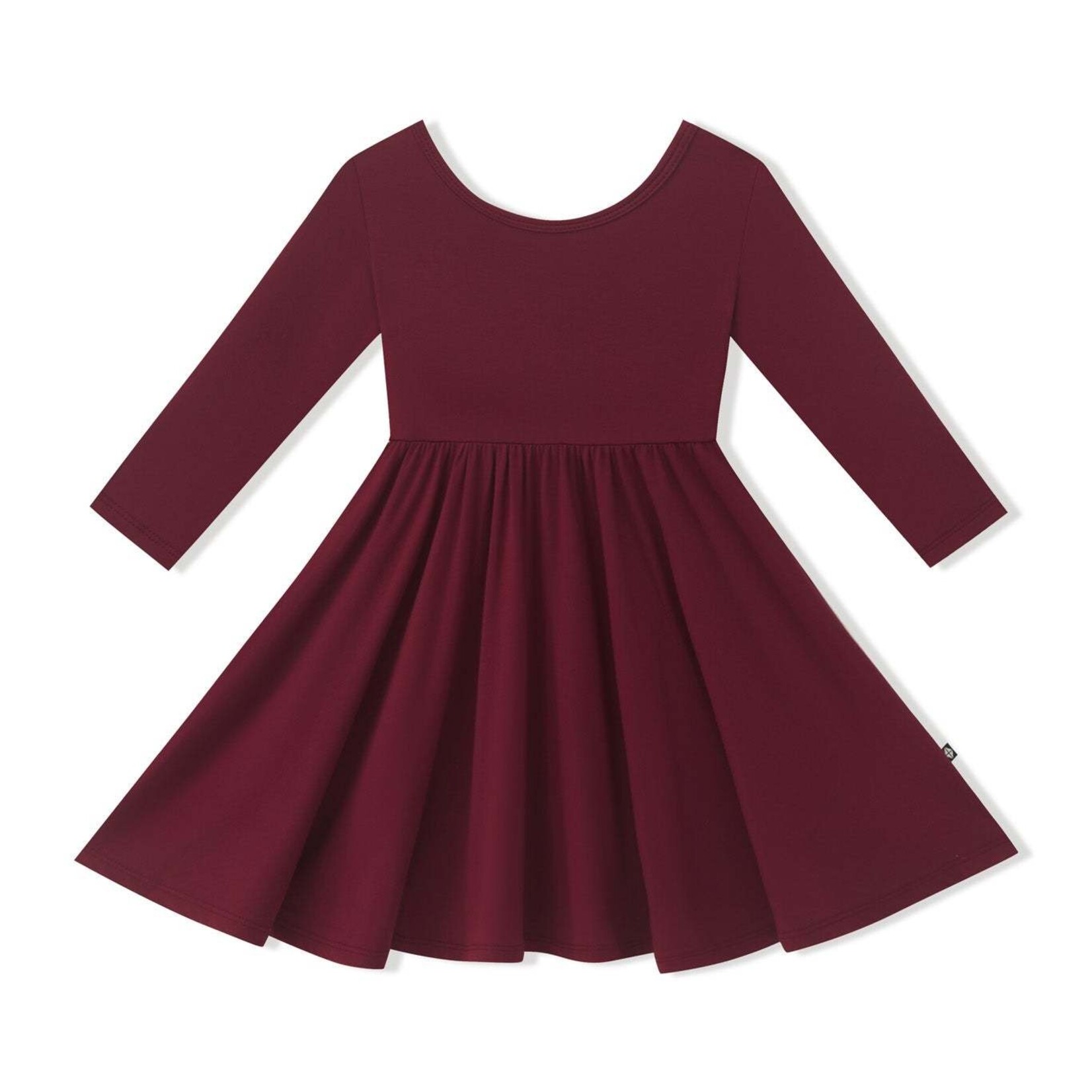 Kyte Baby Long Sleeve Twirl Dress | Burgundy
