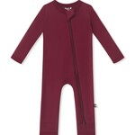 Kyte Baby Zippered Romper in Burgundy