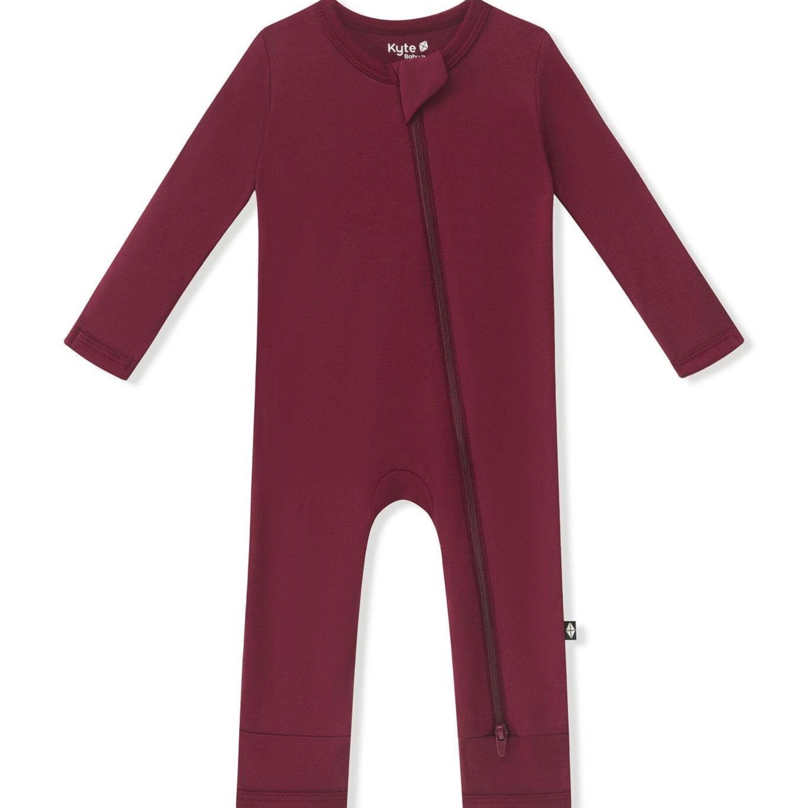 Kyte Baby Zippered Romper in Burgundy