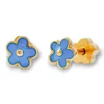Kicks and Giggles Blue Flowers Tiny Stud | Earrings