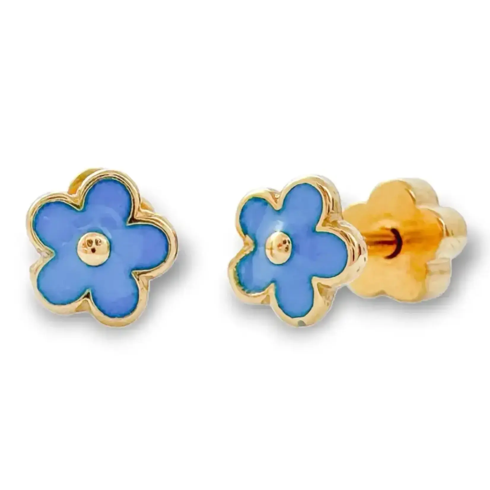 Kicks and Giggles Blue Flowers Tiny Stud | Earrings