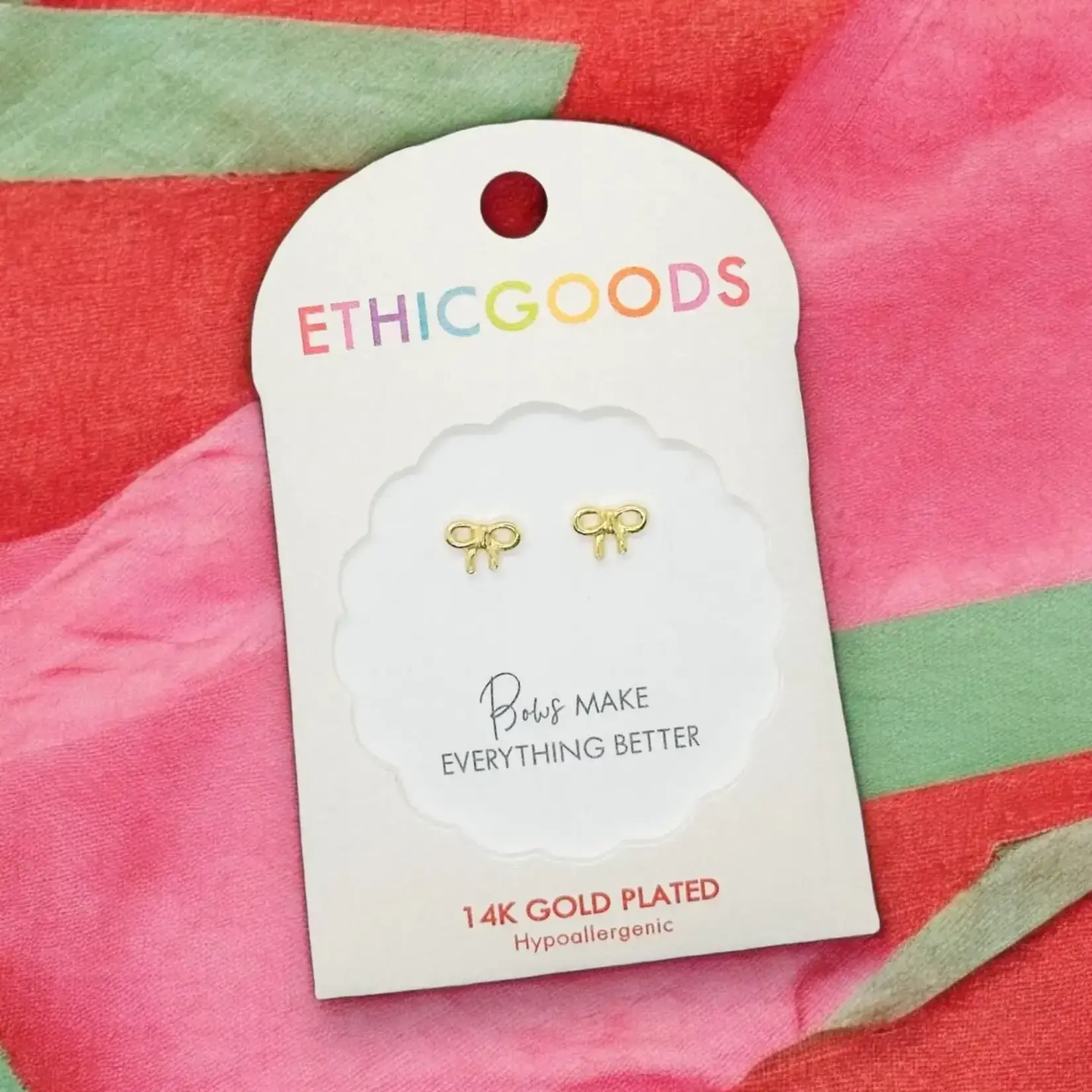 Kicks and Giggles Bow Tiny Stud | Earrings