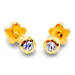Kicks and Giggles Gemstone Bezel Tiny Stud  | Earrings