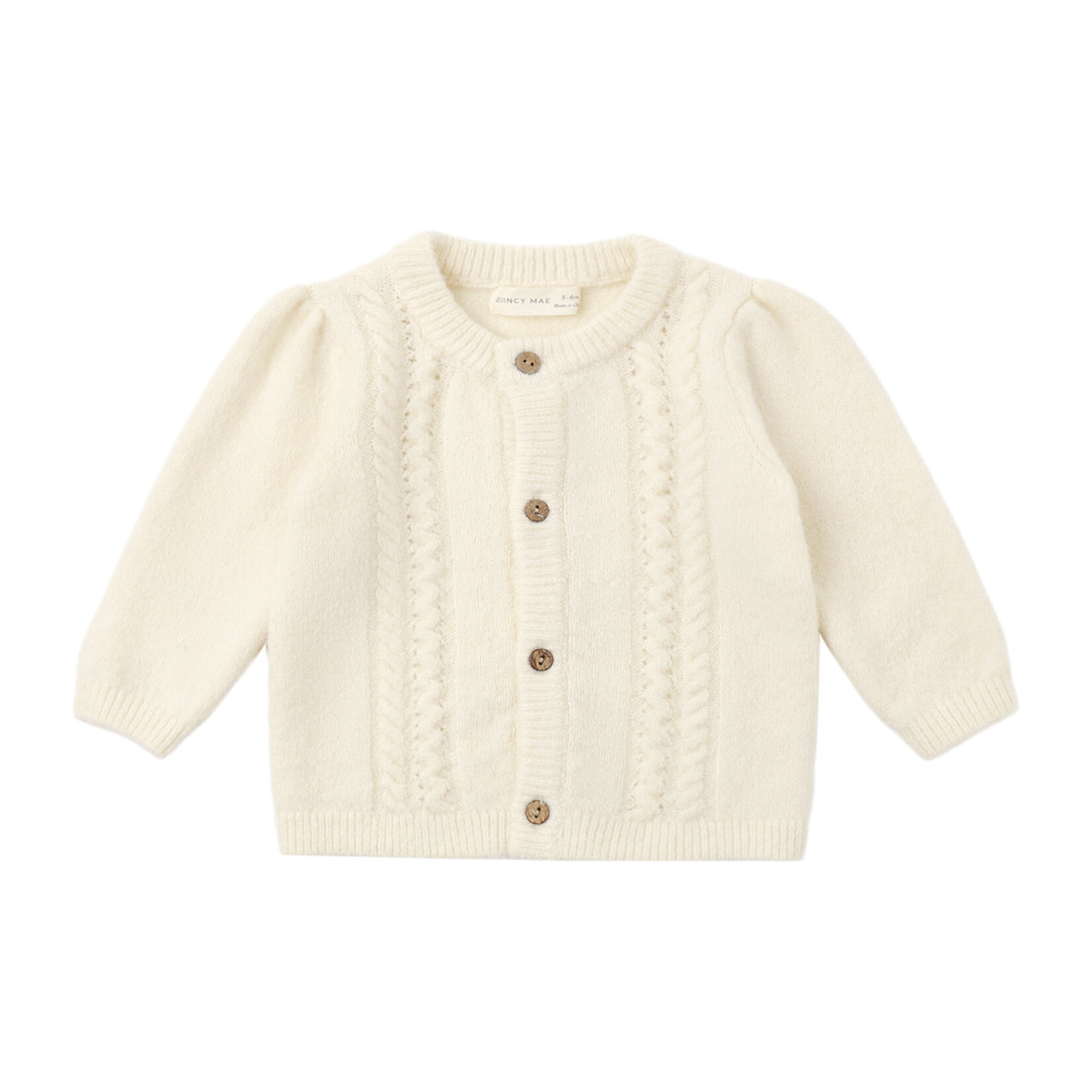 Quincy Mae Holly Cardigan | Natural