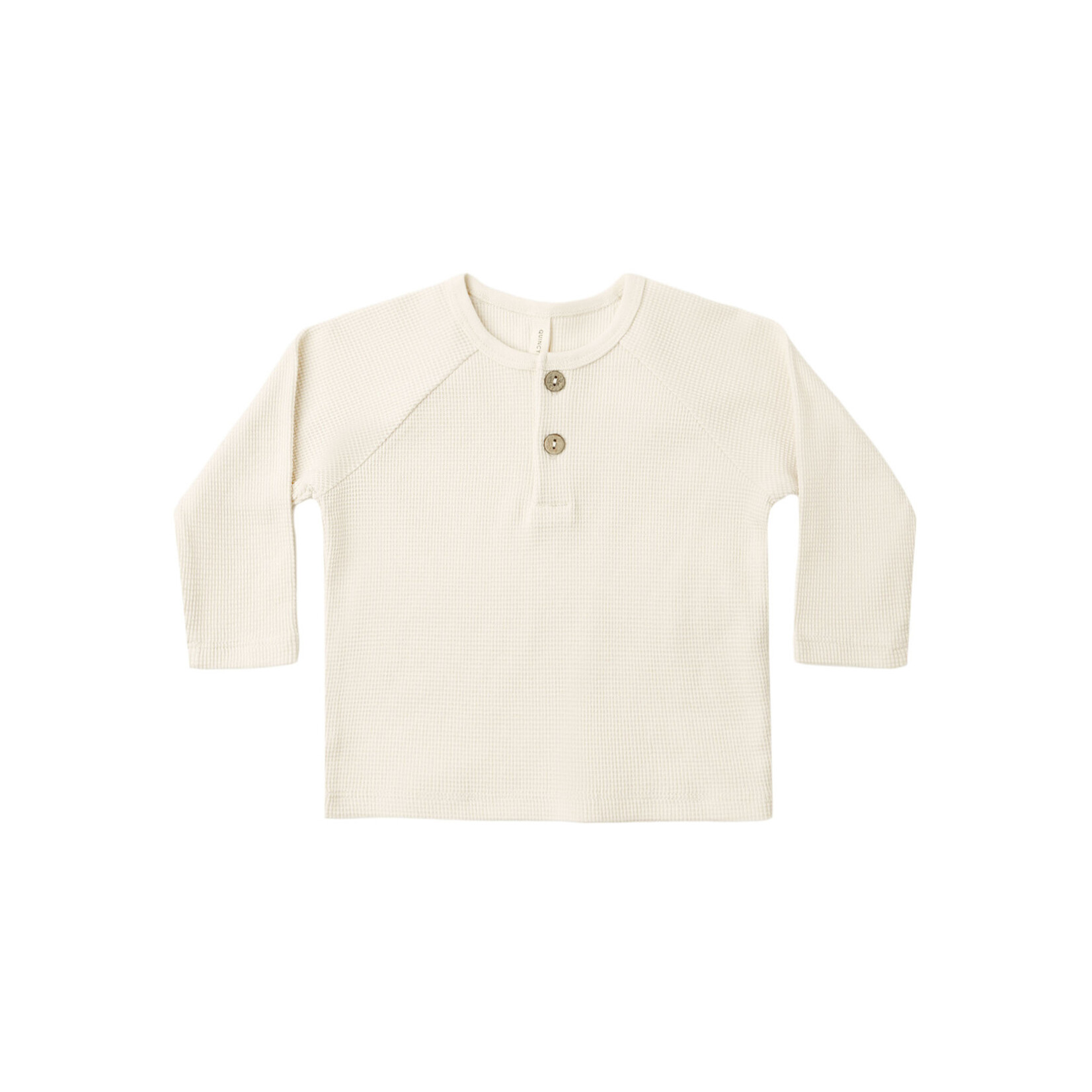 Quincy Mae Henley Knit Top | Natural