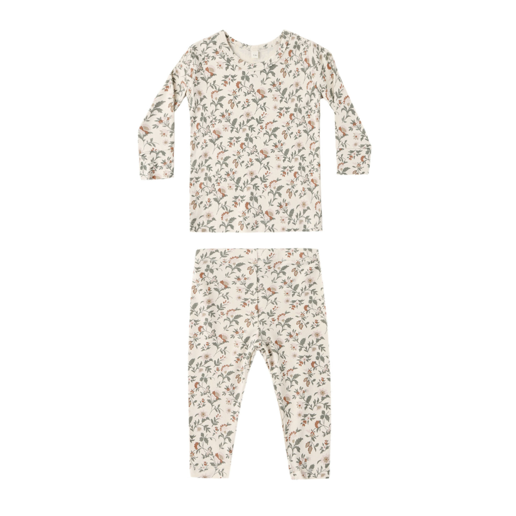 Quincy Mae Bamboo Pajama Set Toddler | Holiday Floral
