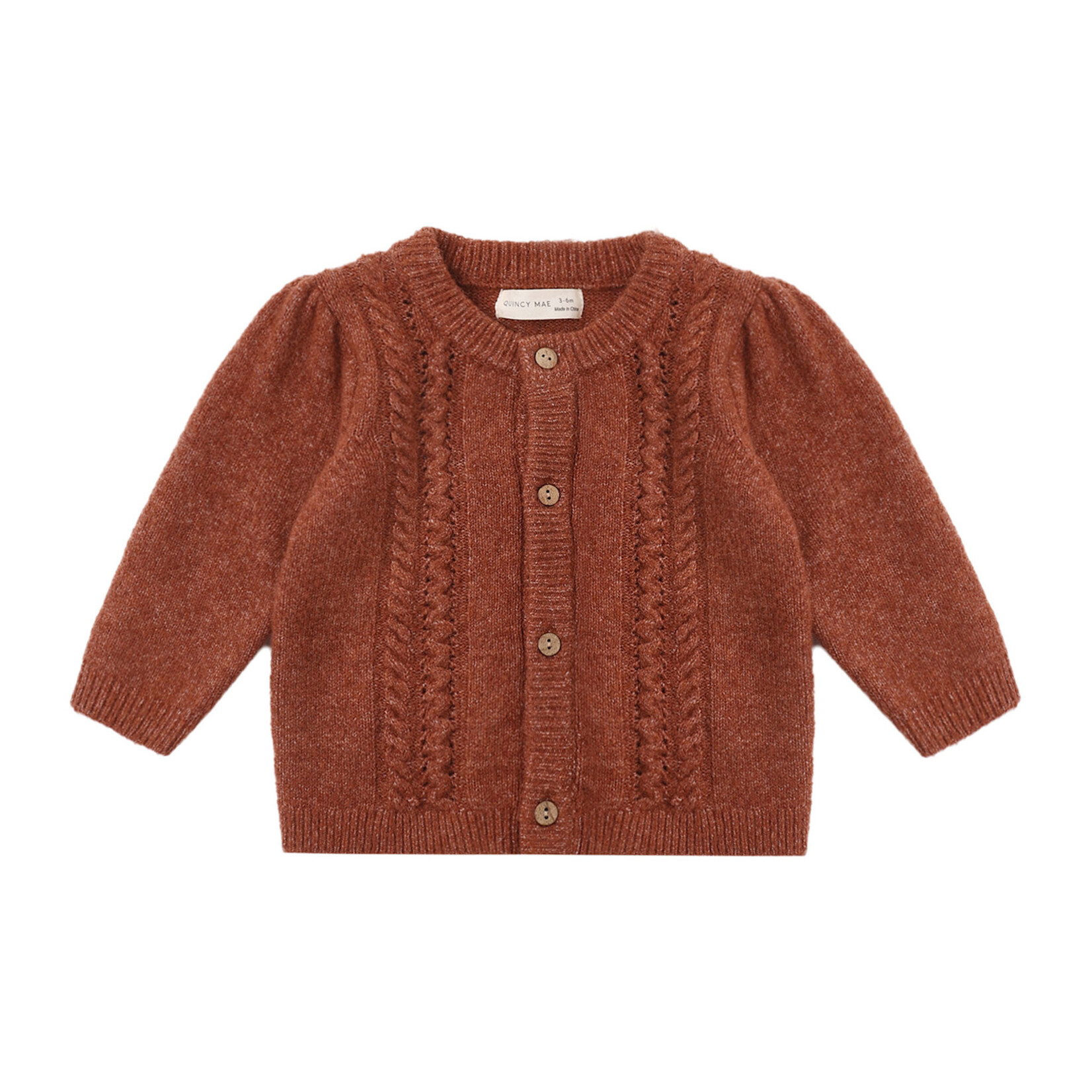 Quincy Mae Holly Cardigan Baby | Redwood