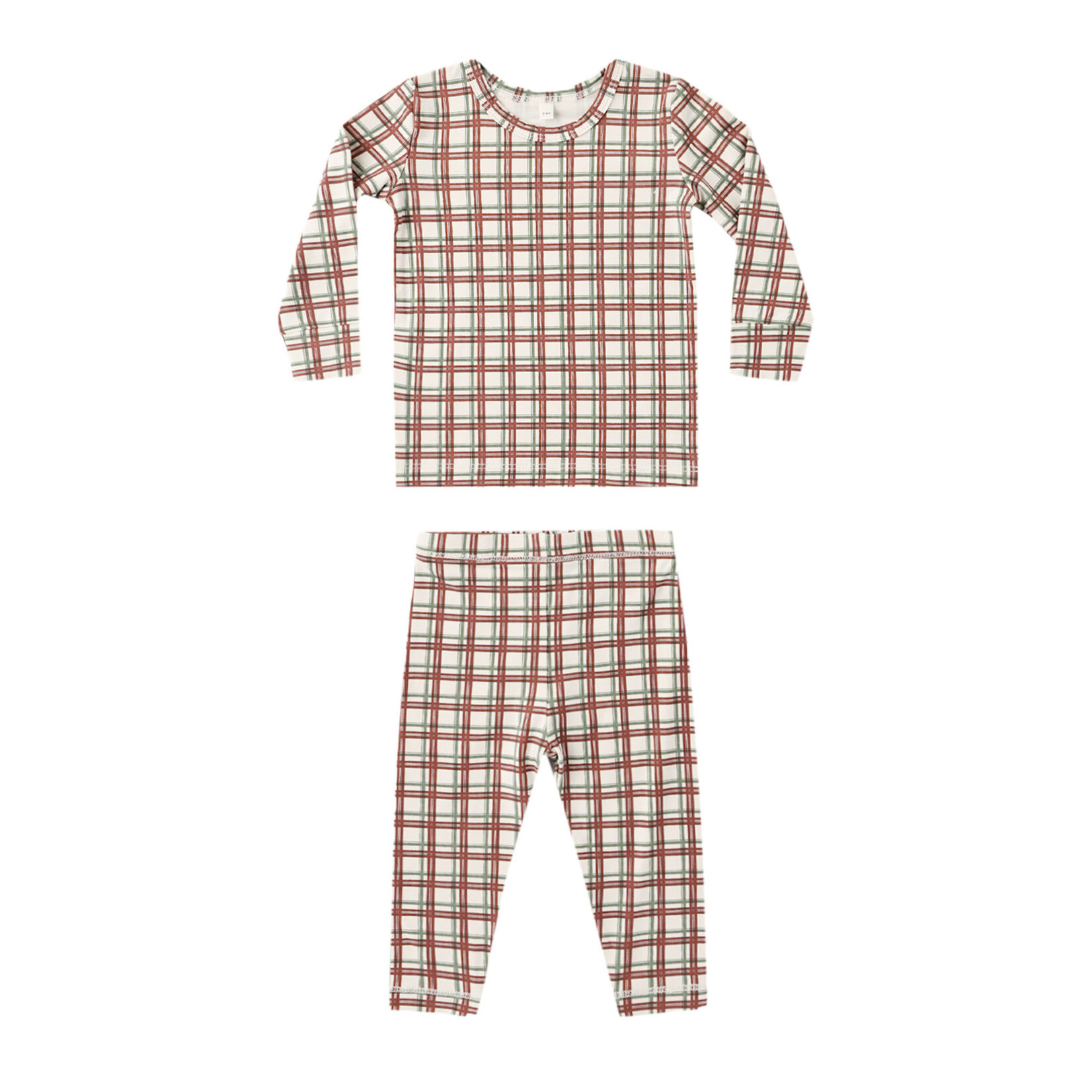 Quincy Mae Bamboo Pajama Set Toddler | Redwood Check