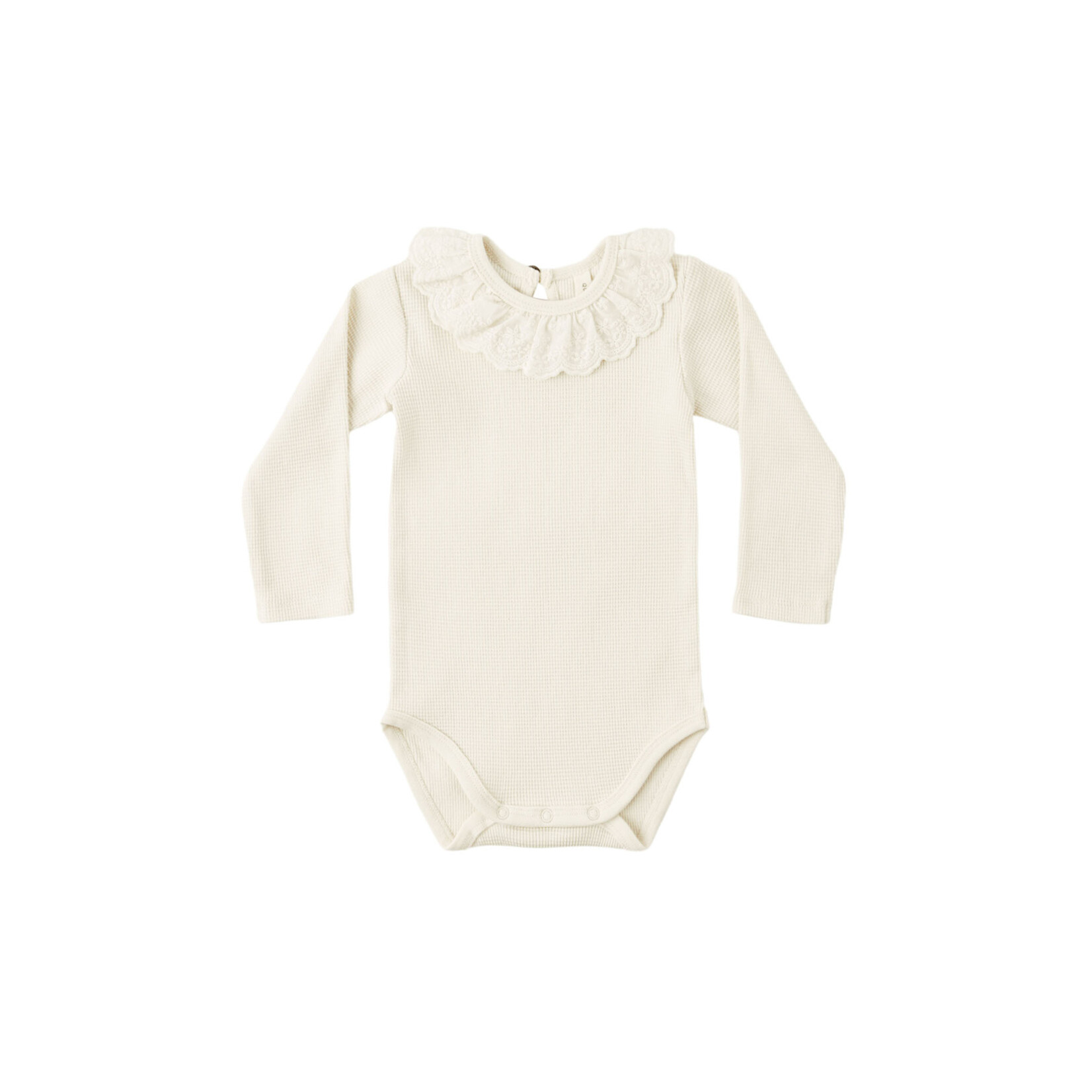 Quincy Mae Ruffle Collar Bodysuit | Natural