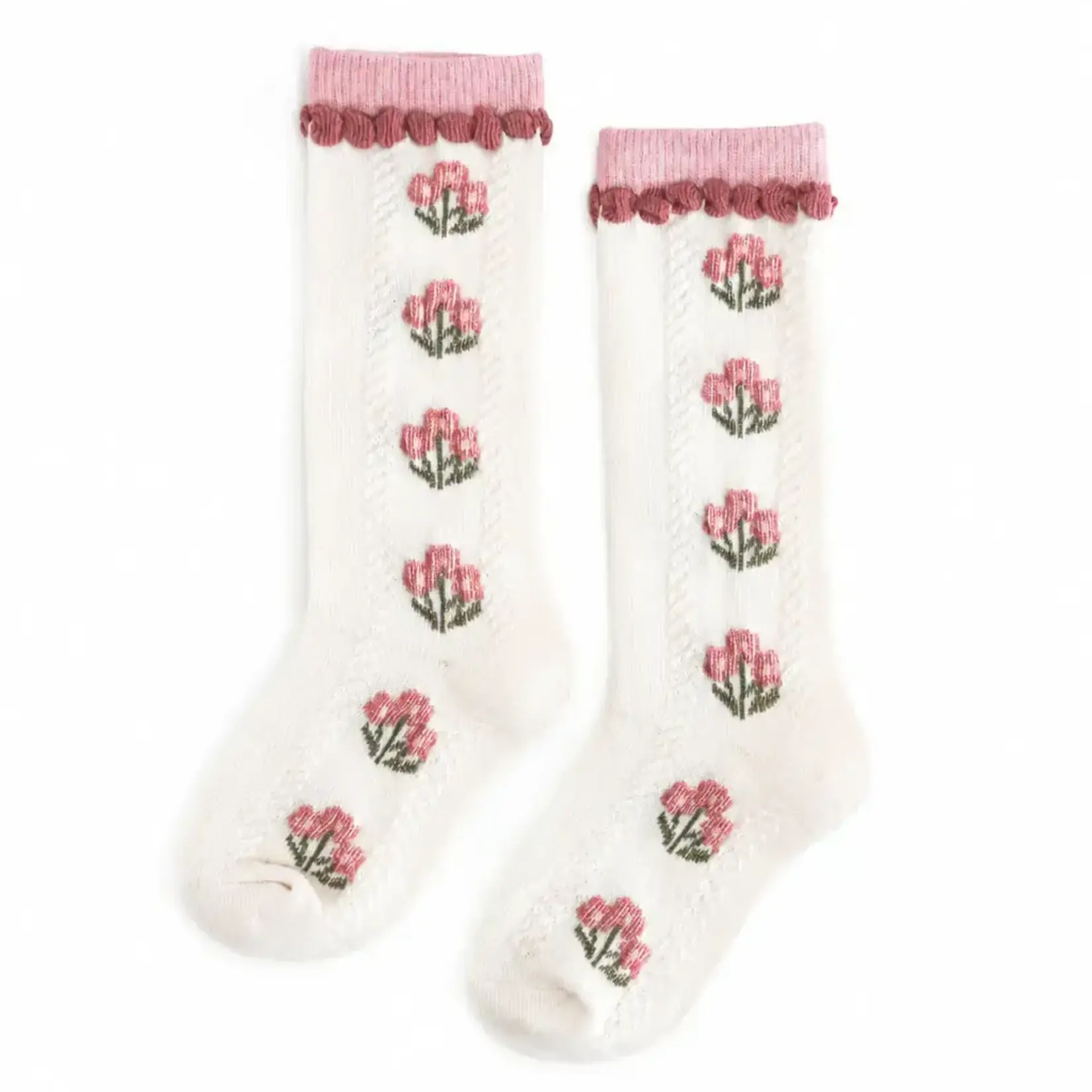 Little Stocking Co. Posie Knee Socks | Old Rose