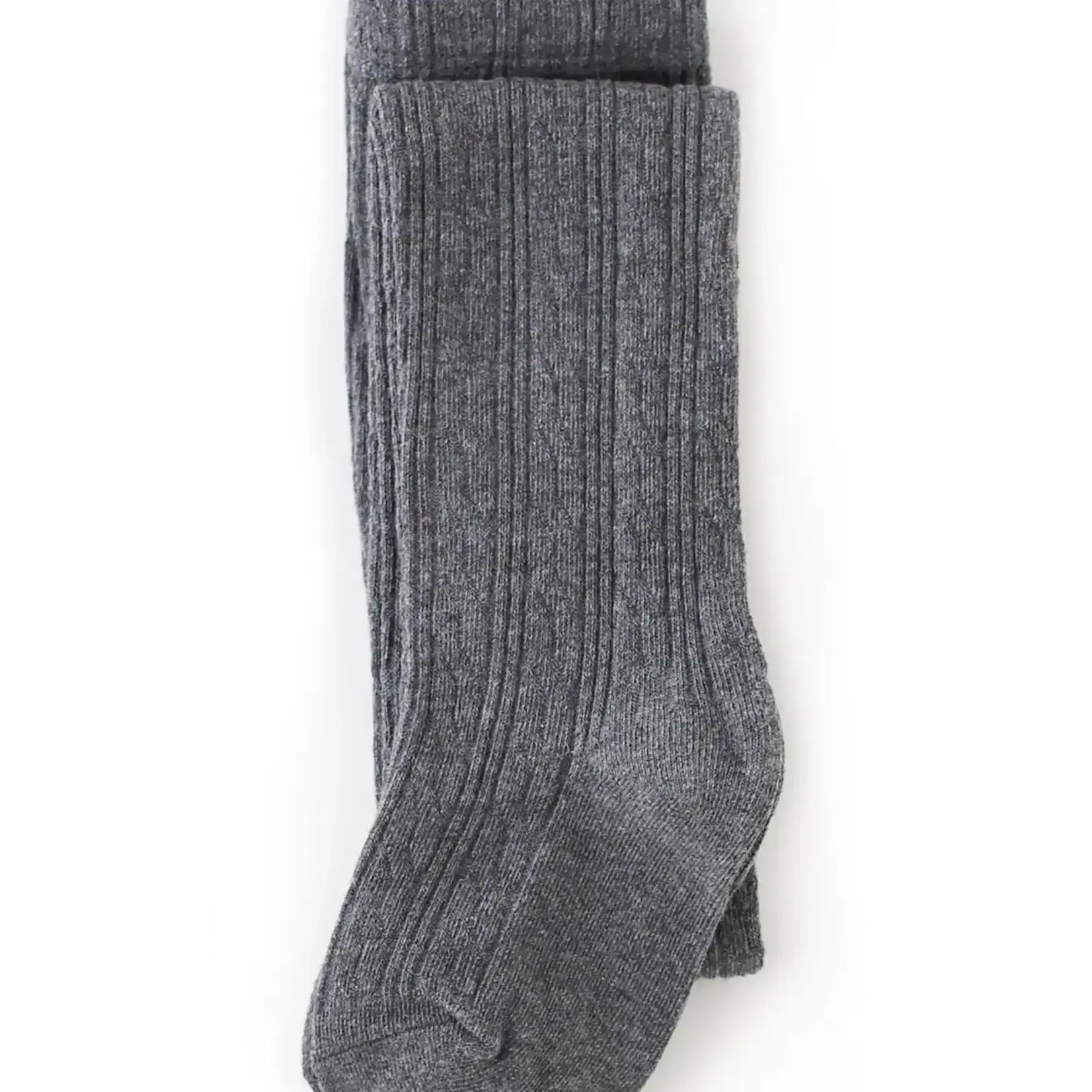Little Stocking Co. Cable Knit Tights | Charcoal