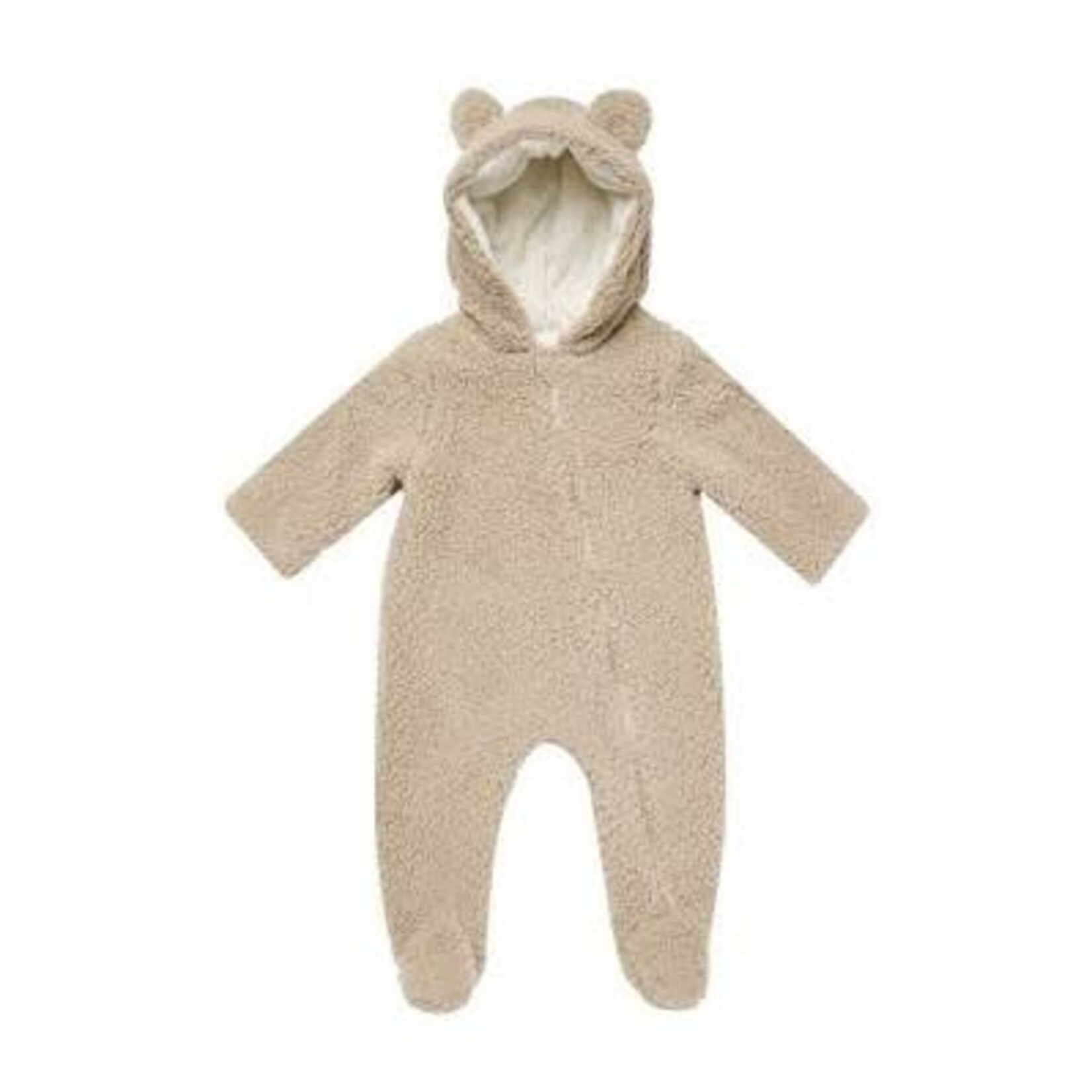 Quincy Mae Bear Jumpsuit | Latte