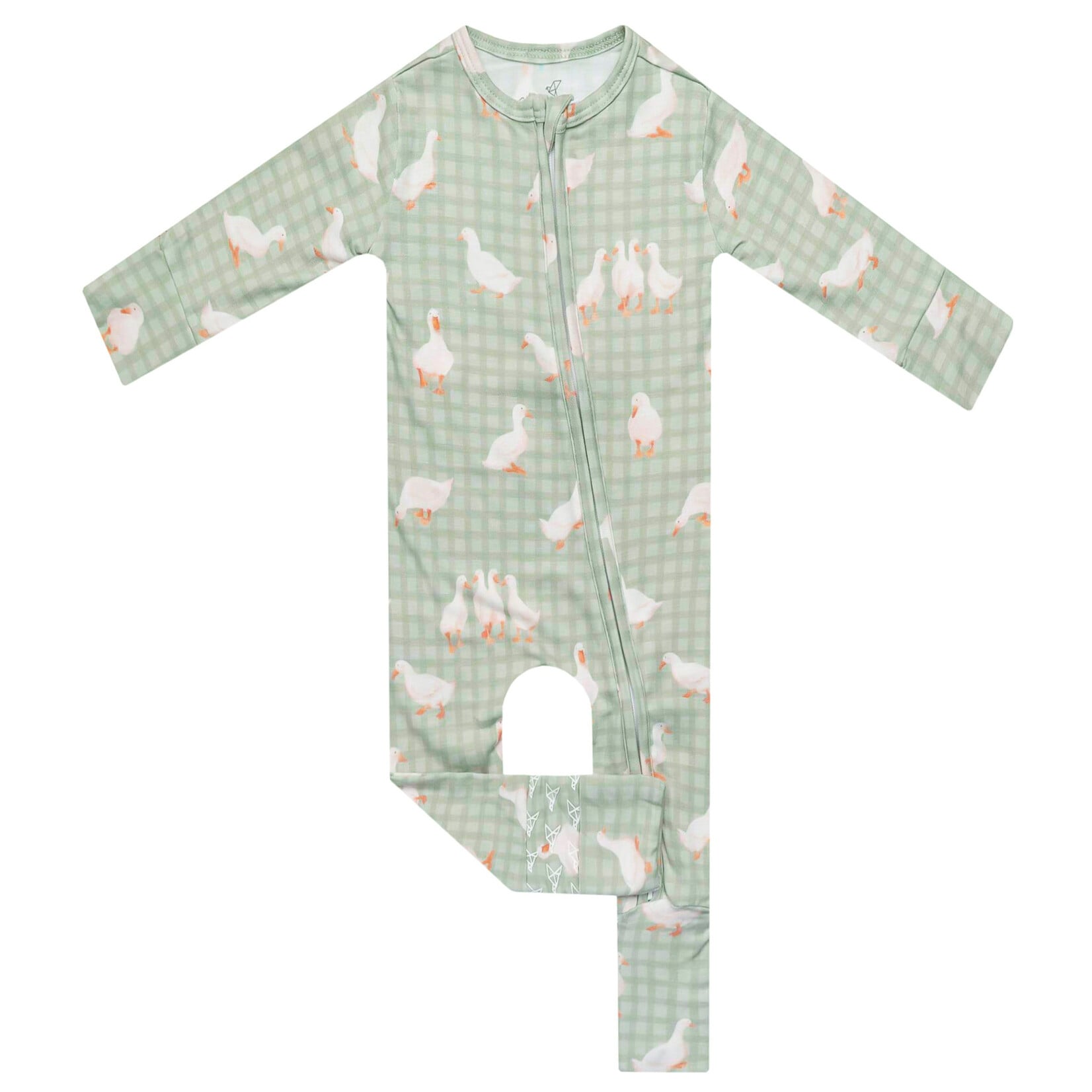 Copper Pearl Convertible Zip-Up Footie - Baker