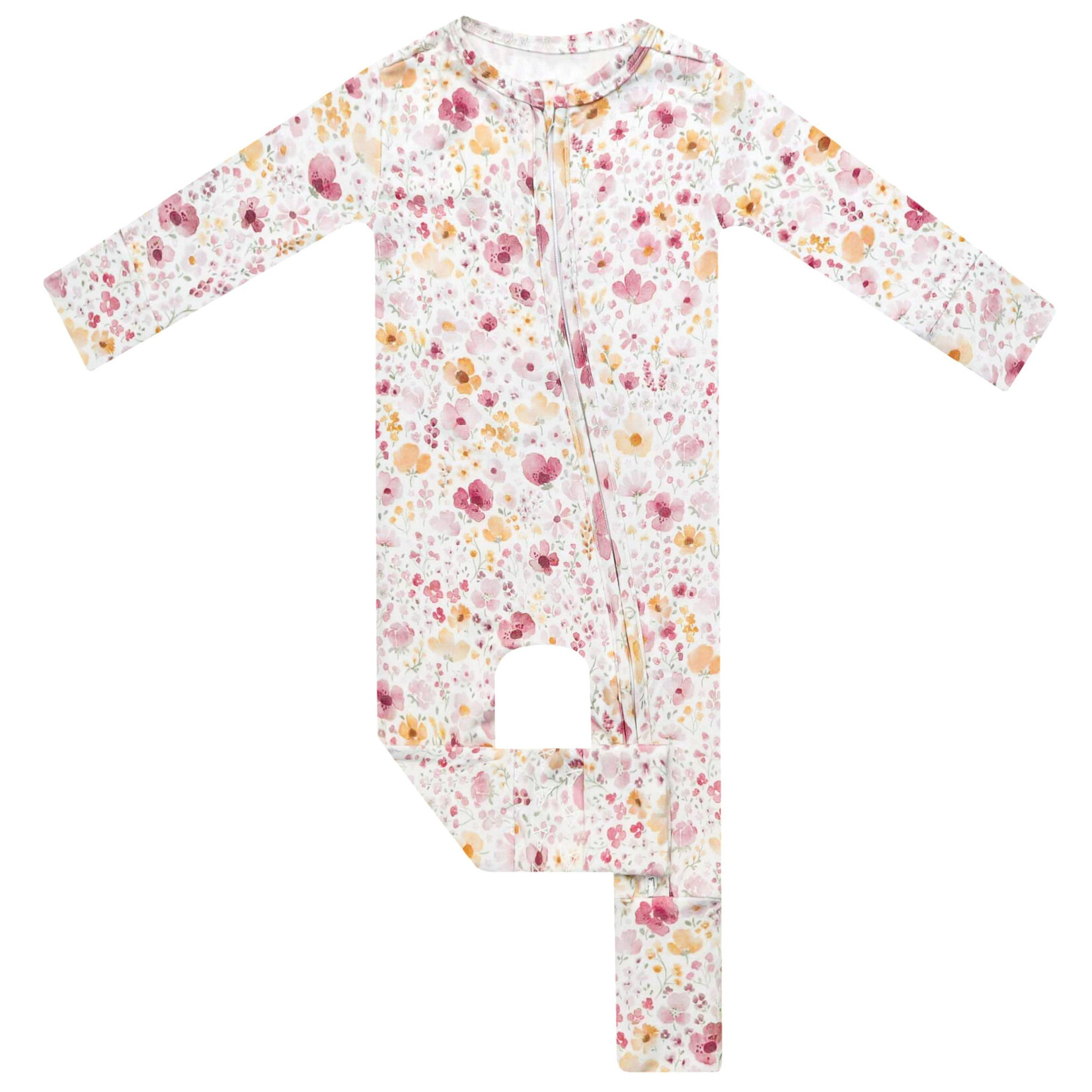 Copper Pearl Convertible Zip-Up Footie - Diana