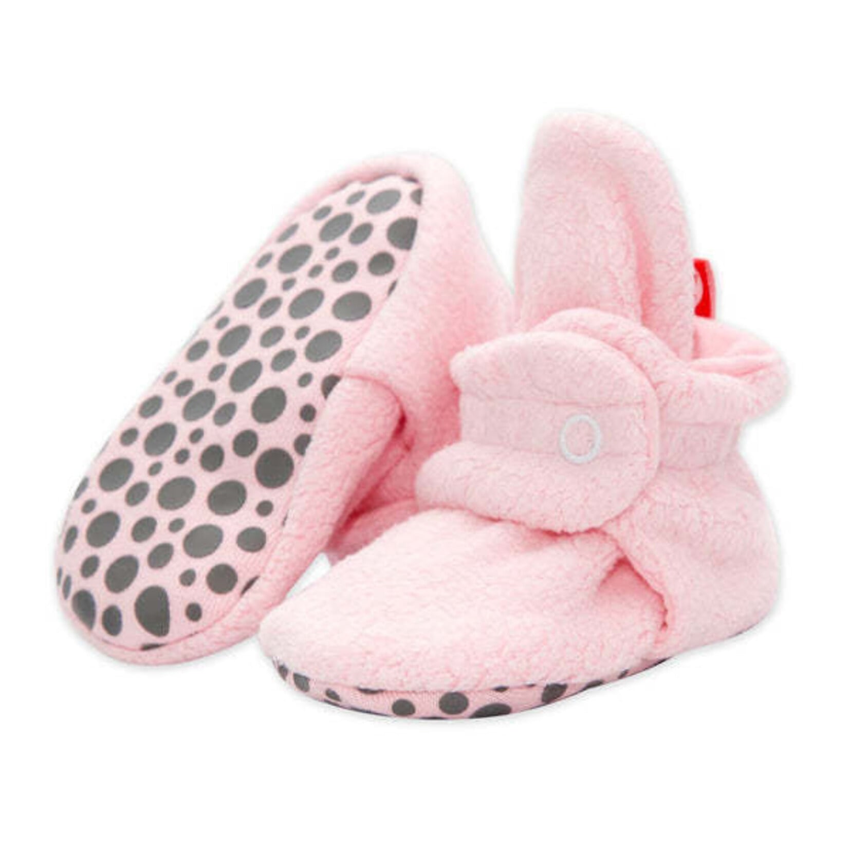 Zutano Cozie Fleece Gripper Bootie -  Baby Pink