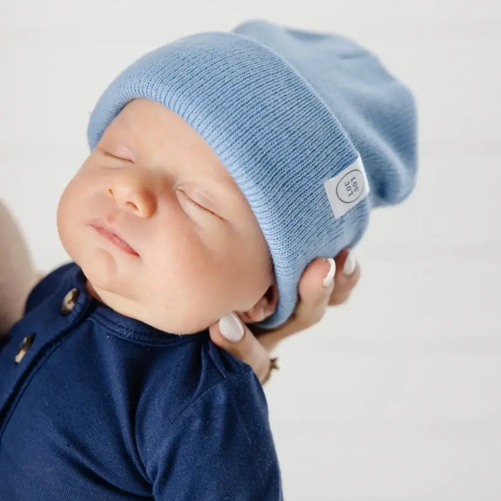 Lou Lou and Company Lou Lou Beanie | Steel Blue Infant 0-6M