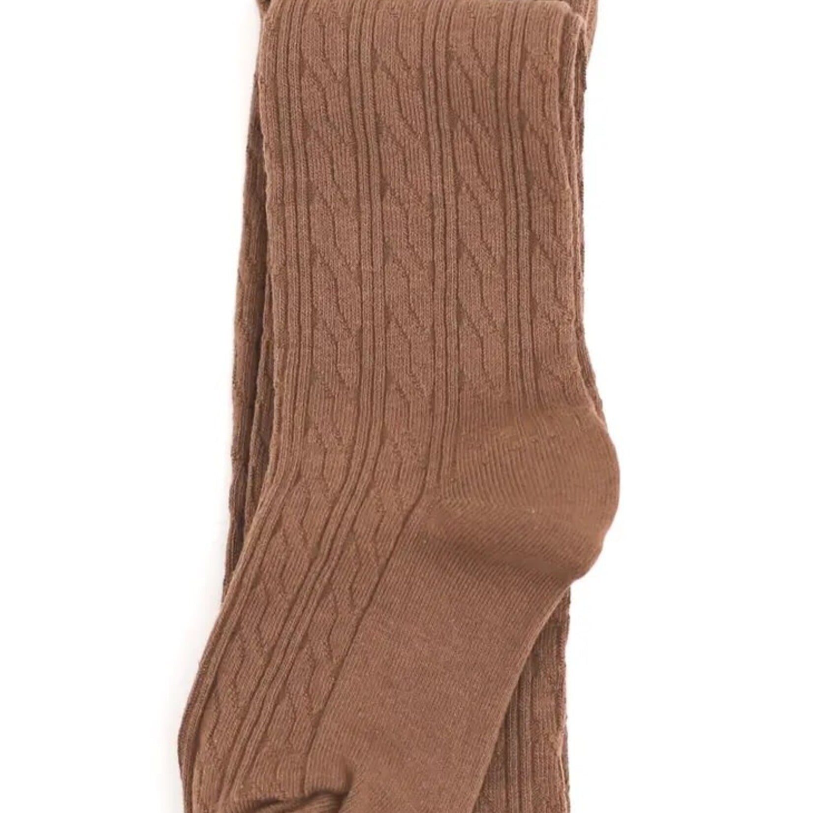 Little Stocking Co. Cable Knit Tights | Mocha
