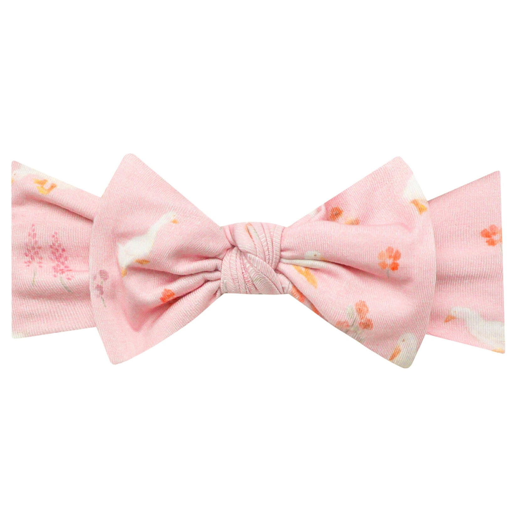 Copper Pearl Knit Headband Bow - Gigi