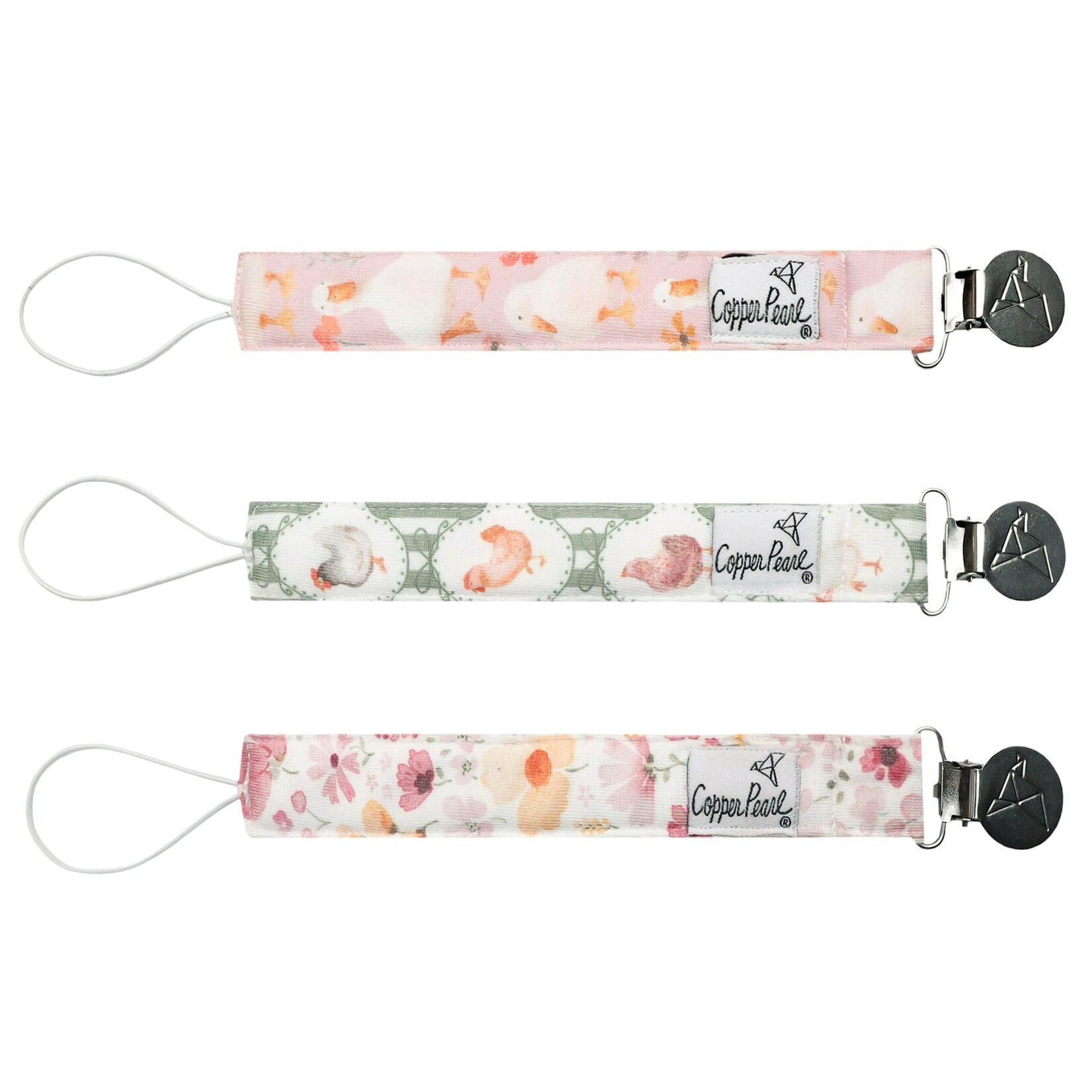 Copper Pearl Binky Clip Set - Gigi