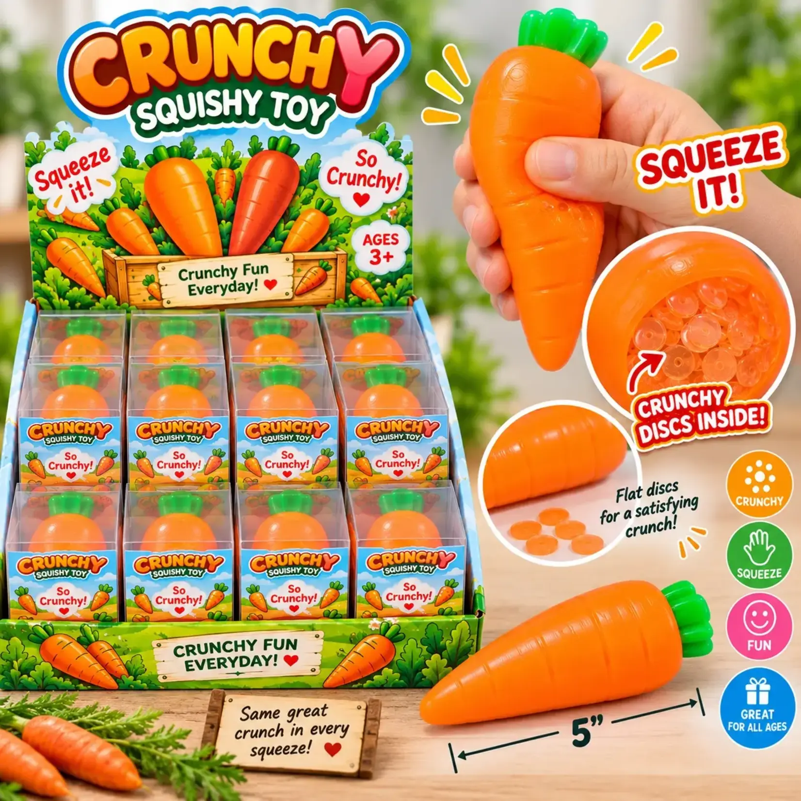 Kicks and Giggles Crunchy Carrot | Squishy