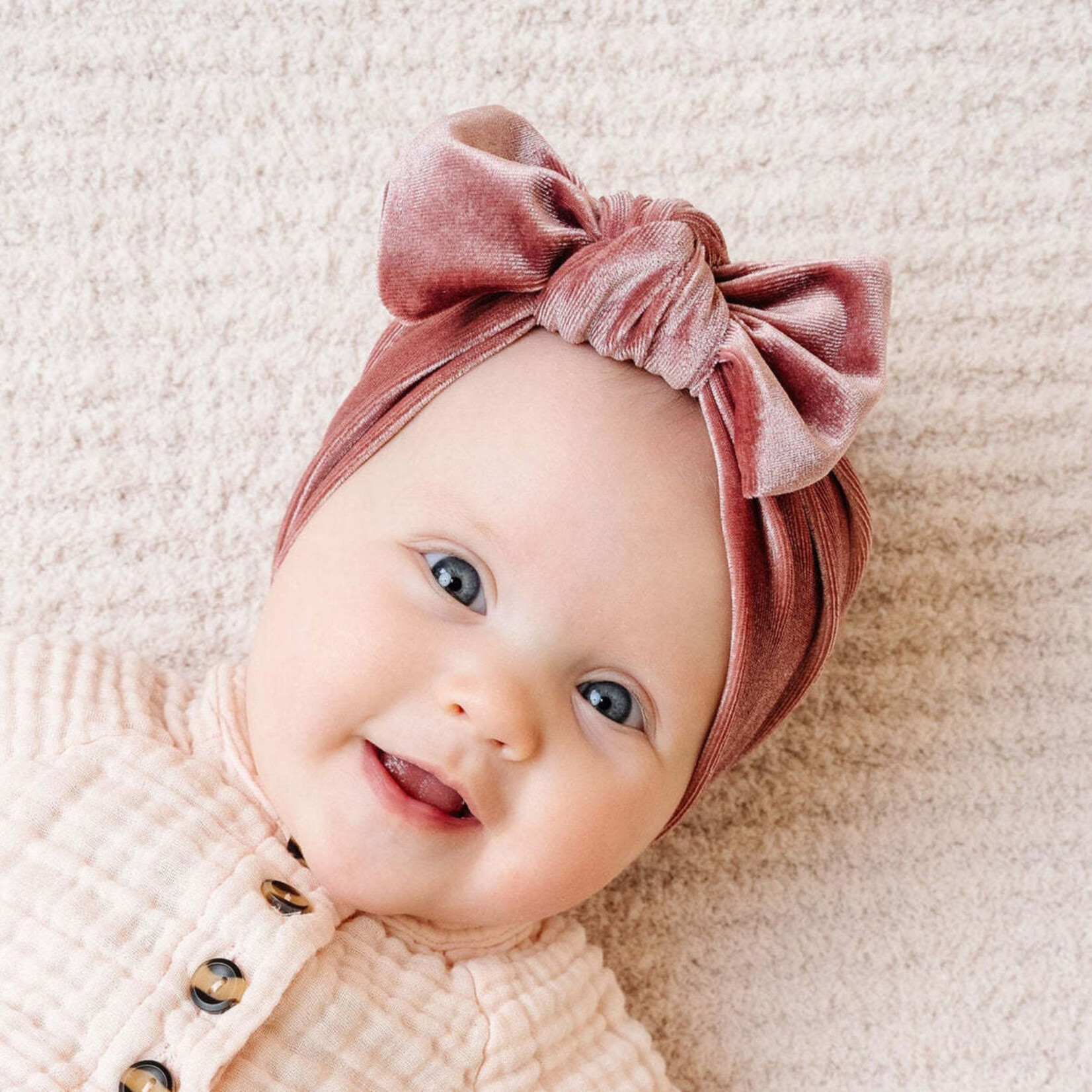 Lou Lou and Company Velvet Knot Headband | Rose